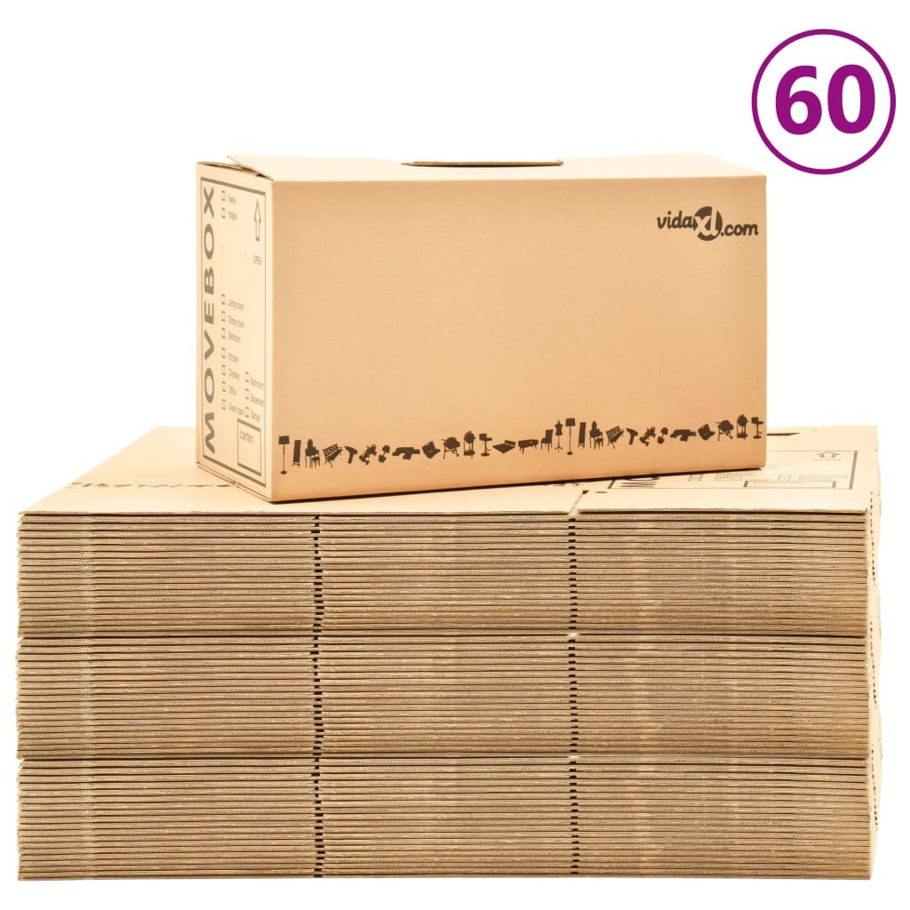 Moving Boxes Carton XXL 60 pcs 60x33x34 cm